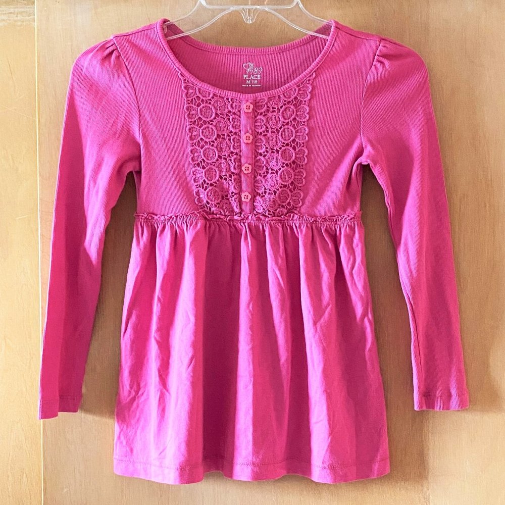 Girl's Sz 7/8 1989 Place Pink Long Sleeve Shirt